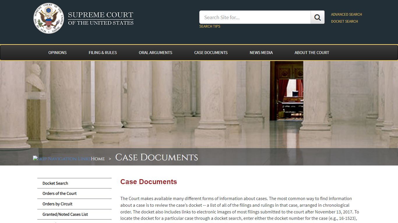 Case Documents - Supreme Court of the United States